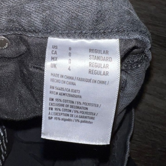 American Eagle Black Jeans Size 0 - Picture 5 of 5